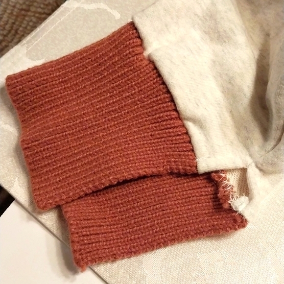 Vici Benjamin Hoodie Sweater Cable Knit Sweatshirt Sz Small Brown Beige Pocketed - Picture 8 of 10